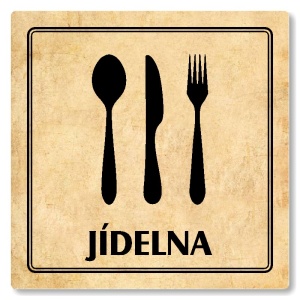 Jídelna, 80x80mm, pergamen, Utah